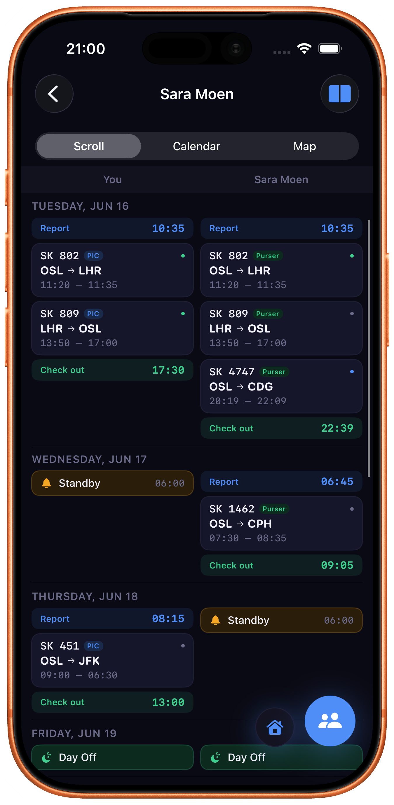 Windshear side-by-side roster comparison