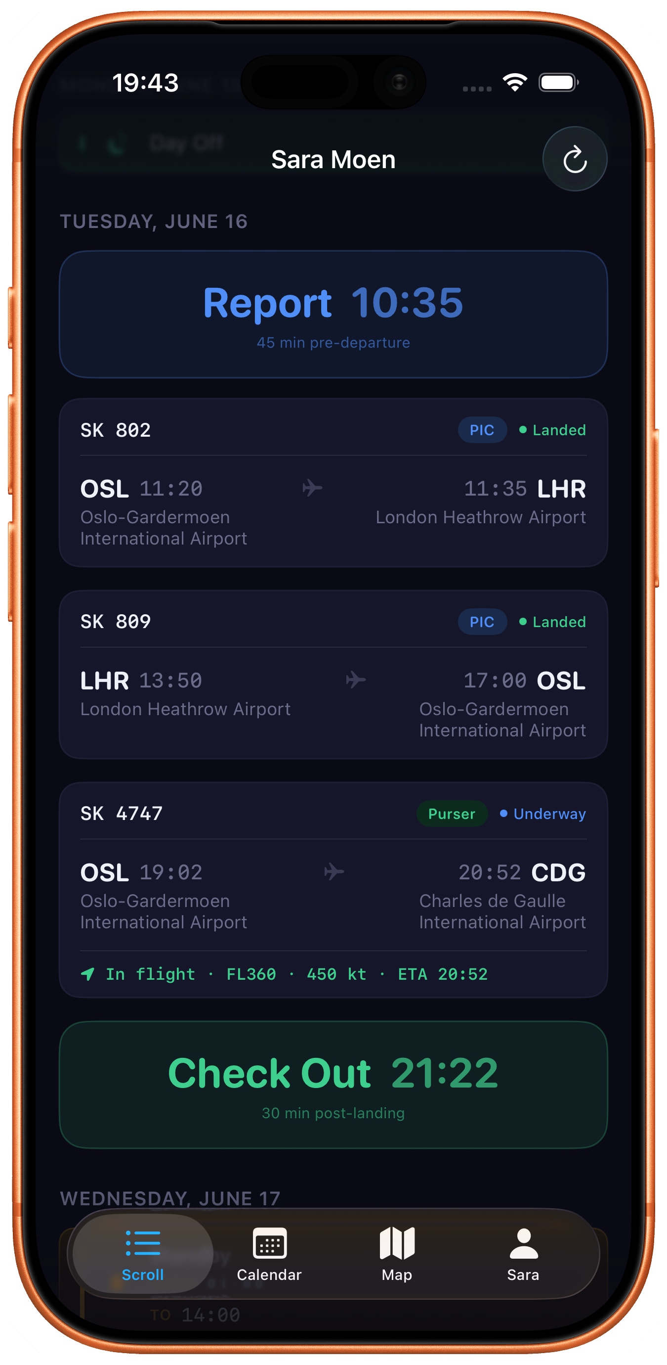 Windshear Viewer flight list